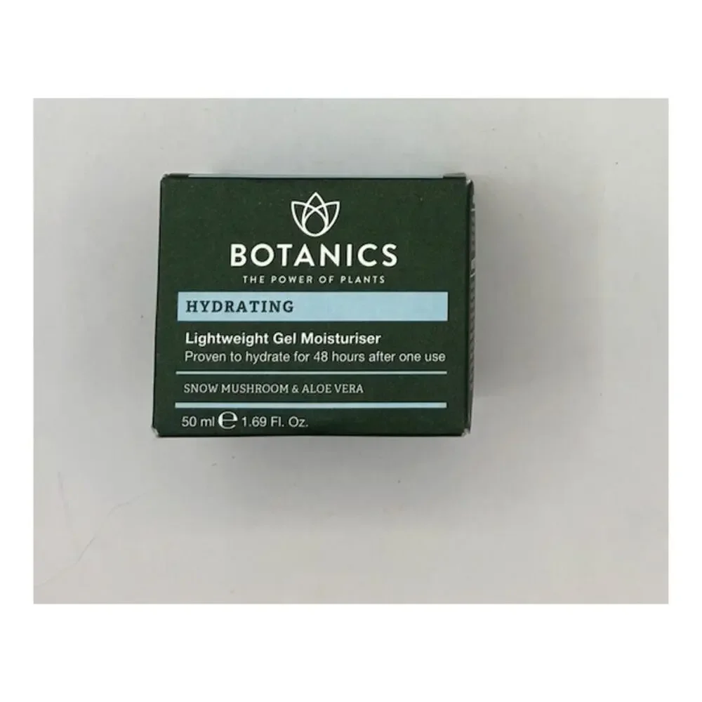 Botanics Hydrating Gel Moisturiser Snow Mushroom Aloe Vera 50mL NEW